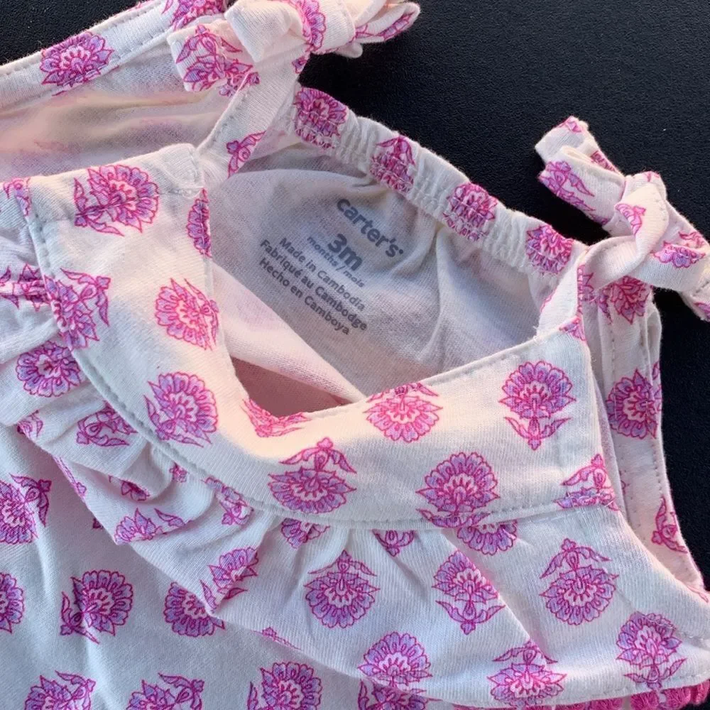 Take 50% OFF- Carters 3pc Mix Bundle Baby Girl, Size-3M